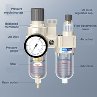 Séparateur huile-eau AFC2000 deux pièces AR filtre de compresseur d'air AL traitement de la source d'air vanne de régulation de pression pièces pneumatiques