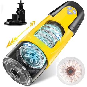 Godet de masturbation masculin vibrant avec piston rotatif automatique, vagin artificiel réaliste, jouets sexuels pour hommes - Product Image 1