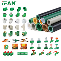 Fabricante IFAN, todo tipo de accesorios de tubería de plástico PPR, suministro de agua, materiales de plomería, accesorios de inyección de moldeo estándar DIN PPR