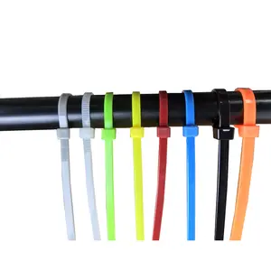 OEM high quality rubber cable organizer plastic cable ties 3*400mm 5*400mm 6*600mm Self-locking Nylon Cable Ties