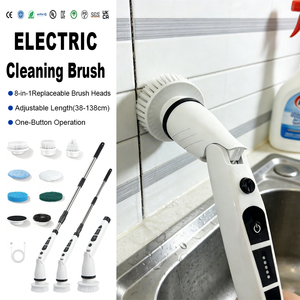 <span class=keywords><strong>Brosse</strong></span> de nettoyage électrique rotative haute efficacité, étanche IPX7, avec 8 têtes de <span class=keywords><strong>brosse</strong></span> interchangeables <span class=keywords><strong>pour</strong></span> la cuisine, le salon, les toilettes - Product Image 1