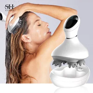 New EMS Hair Scalp Head massager Vibration Head Massager With Red Light Easy Use Waterproof Spa Scalp Massager