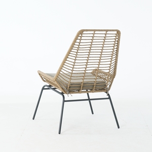 Sedia moderna in Rattan con braccioli e schienale alto - Product Image 6