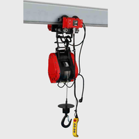 Type léger de suspension treuil de câble métallique avec un mini treuil électrique de chariot à monorail dispositif de frein de double sécurité