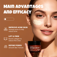 Crème Visage Anti-Âge au Rétinol et à l'Acide Salicylique 2% en Gros, Faible MOQ, Hydratante, Raffermissante et Éclaircissante pour Tous Types de Peau