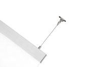 ZZFY Panneau publicitaire lumineux LED double face suspendu et rétractable avec cadre en aluminium peint, affichage lumineux ultra-fin à séchage rapide
