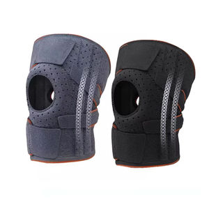Genouillère de sport réglable avec 4 stabilisateurs à ressort, en néoprène, spandex, polyester, nylon et coton, avec trou pour la rotule - Product Image 1