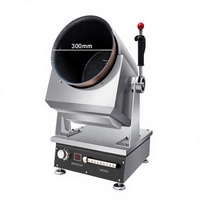 Machine de cuisson automatique commerciale pour sautés, 5 kW, cuisinière électrique de cuisine, wok de 300 mm pour restaurant et snack-bar