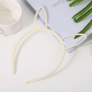 ربطة رأس بسيطة مقوسة أنيقة لؤلؤية القط - Product Image 3