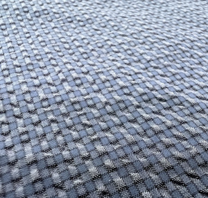 Tissu crêpe à petites bulles bleu clair, tissu jacquard à carreaux tridimensionnels pour robe, chemisier et vêtements féminins - Product Image 4