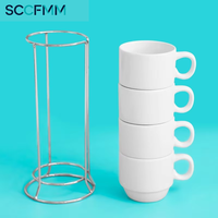 Tasses à sublimation en céramique pour thé et café et ensemble de supports métalliques – Tasses à eau et mugs à café pour impression par transfert thermique