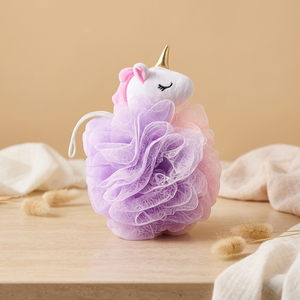 Éponge de bain licorne magique en maille douce avec design licorne en peluche - Product Image 6