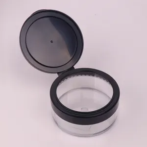 flip top cap cream jar cosmetics packaging loose powder makeup jar high end with lid empty loose powder jar