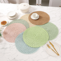 Napperon en papier tressé motif cercles concentriques 15 pouces, résistant à la chaleur et antidérapant – Meilleure vente