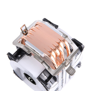 QiuzAim 듀얼 팬 6 히트 파이프 LED <span class=keywords><strong>CPU</strong></span> 쿨러 방열판 PC 타워 라디에이터 인텔 LGA 2011 X79 X99 AMD AM4 데스크탑 12V 액체 조명 - Product Image 3