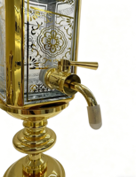 Bouteilles de présentation décoratives pour Attar, style arabe, en verre de 450 ml, avec bouchon plaqué or UV et estampage à chaud sur carton, pour huiles essentielles