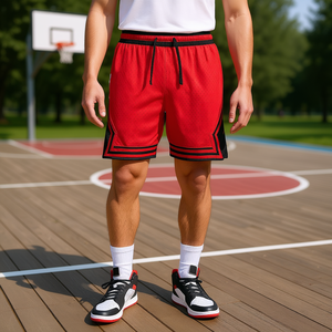 Pantalones Cortos de Baloncesto Sublimados Personalizados Meraj Sports, Unisex, de Malla, con Cordón, de Secado Rápido, Transpirables, para Adultos, para Todas las Temporadas - Product Image 2