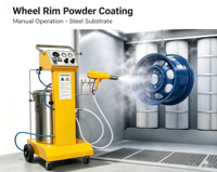 Nouvelle cabine de peinture manuelle à poudre contrôlée par PLC et machine de revêtement électrostatique avec fours de séchage/polymérisation - Équipement de peinture
