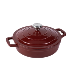 <span class=keywords><strong>Olla</strong></span> de hierro fundido esmaltado para mariscos, paella, <span class=keywords><strong>olla</strong></span> redonda poco profunda de hierro fundido con tapa - Product Image 2