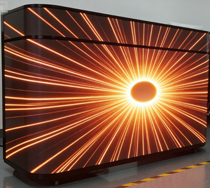 Écran LED flexible incurvé P1.86 P2.5 8K sur roues, mur vidéo LED mobile à service frontal pour exposition, salle d'exposition, publicité - Product Image 2
