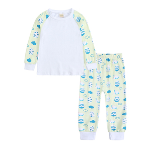 Ensemble de pyjamas pour enfants personnalisés, sublimation vierge, garçons, filles, tout-petits, pyjamas en polyester, pyjamas pour enfants, ensembles en gros - Product Image 3