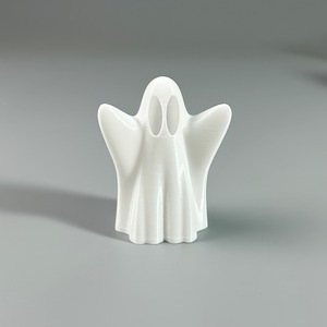 Ornamento Fantasma Stampato in 3D, Stile Minimalista Bianco e Nero, Decorazione da Scrivania 3D, Modello Atmosferico per Halloween, Decorazione Festiva - Product Image 4