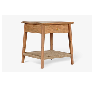 Mesita de noche de madera maciza moderna hecha a mano con opciones de tamaño personalizado para mesita de noche o muebles de sala de estar - Product Image 2