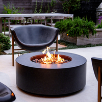 Table de foyer d'extérieur CRUISE Barbecue à bois de jardin au gaz en acier inoxydable Bioéthanol Table de foyer étanche