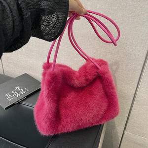 Sac à bandoulière pour femme, nouvelle collection automne-hiver, en PU, doublure en polyester peluche, portable, avec une seule bandoulière. - Product Image 1