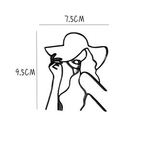 Suministros para decoración <span class=keywords><strong>de</strong></span> pasteles: Adorno <span class=keywords><strong>de</strong></span> acrílico con diseño <span class=keywords><strong>de</strong></span> rostro <span class=keywords><strong>de</strong></span> <span class=keywords><strong>mujer</strong></span>, estilo INS, para el borde del <span class=keywords><strong>pastel</strong></span>. - Product Image 4