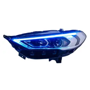 Phares d'automobile pour Ford Mondeo 2017-2019 Assemblage de carénage de lampe avant LED Mise à niveau DRL Full Flow Turn Signal Xenon Head Light