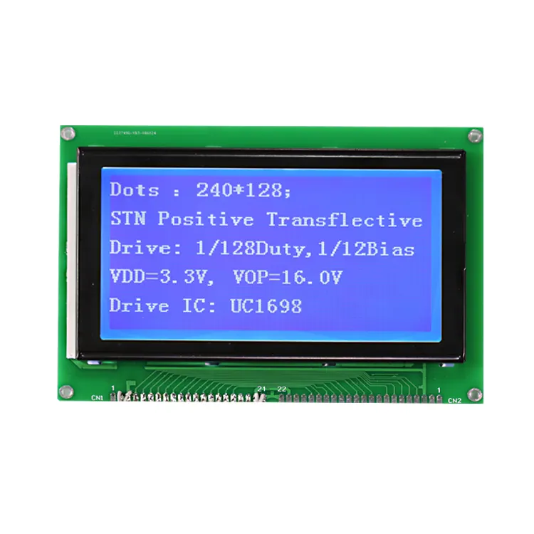 17 years LCD manufacturer 5.1 inchl Gray Blue Yellow-Green Lcd Screen 240X128 Cob Graphic Lcd Display Module