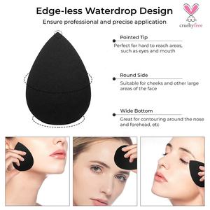 Licuadora de esponjas de látex con forma de logotipo personalizado, producto de belleza respetuoso con el medio ambiente, al por mayor, vegana, huevo negro, grande, suave, sin látex - Product Image 3