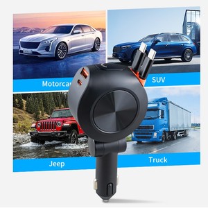 Cargador de Coche Retráctil 4 en 1 Multifunción de 69W con Encendedor de Cigarrillos, Carga Rápida PD de 30W, USB C, Fabricante OEM ODM - Product Image 5