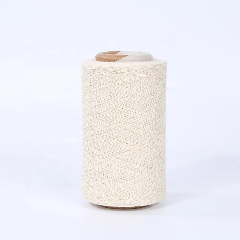 Raw white regenerated ne 16/1 cotton sock yarn reinforcing yarn for socks