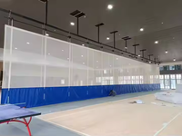 Tirai pembagi Gym gedung olahraga multifungsi Fold-Up kustom dalam ruangan tenis Court pembagi ekspor