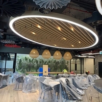 1200mm 1800mm Rond LED Lustre Circulaire Décoratif Led Anneau Pendentif Lampe Cercle Led Pendentif Lumière