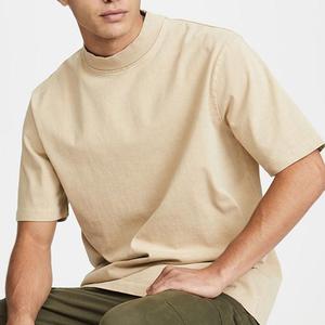 T-shirt uni oversize pour homme, style streetwear, coupe droite à épaules tombantes, en coton épais, coupe ample, pour l'été - Product Image 2