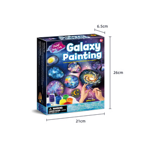 CPC éducatif coloré enfant cadeau écologique sécurité pigment bande roche <span class=keywords><strong>dessin</strong></span> ensemble bricolage artisanat roche peinture kits galaxie - Product Image 5