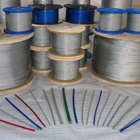 Câble en acier inoxydable 7x7 304 recouvert de nylon 2,5 mm, grille invisible, câble inox, prix de gros, câble en acier 7*7