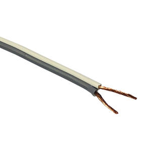Cable paralelo de 2x2.5mm gris/blanco, ideal para conexiones eléctricas y distribución de energía en instalaciones residenciales. - Product Image 1