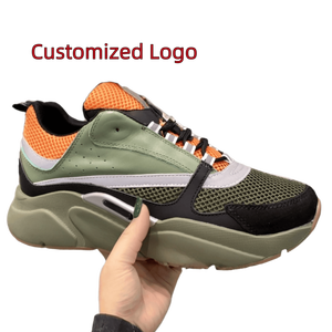 Commercio all'ingrosso di alta qualità design di lusso personalizzato Logo in vera pelle di marca scarpe da passeggio moda moda traspirante scarpe sportive - Product Image 4