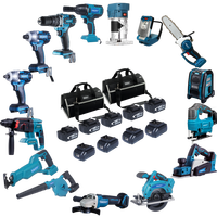 EKIIV Outils électriques professionnels Offre Spéciale perceuse à percussion à batterie lithium-ion sans fil 15 en 1 ensemble d'outils combinés