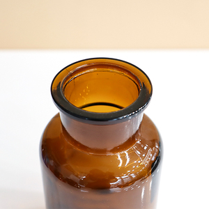 Bocaux d'apothicaire en verre ambré et violet foncé 250 ml, flacons de laboratoire en verre avec couvercles - Product Image 6