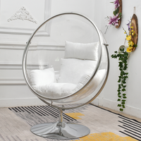 Chaise suspendue de jardin en acrylique transparent avec support – Offre spéciale