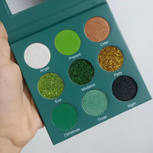 Palette d'ombres à paupières vegan à haute pigmentation en gros, 9 fards à paupières carrés personnalisables, créez votre propre logo - Product Image 1