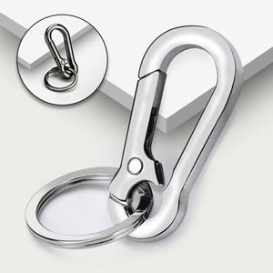 Keychain Climbing Hook Car Keychain Simple Strong Carabiner Shape Keychain Accessories Metal Vintage <b>Key</b> Chain <b>Ring</b> - Product Image 1