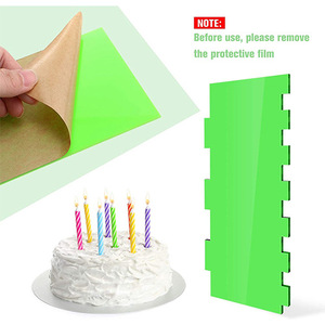 6PCS Acrylic bánh trang trí công cụ mượt mà bơ kem <span class=keywords><strong>Frosting</strong></span> scraper với sọc bánh lược cho đóng băng và tháo dỡ bánh - Product Image 4