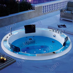 Jakuzzy-Equipo de spa al aire libre para 4 personas, lujoso y moderno jaqozis externo, bañera independiente - Product Image 1