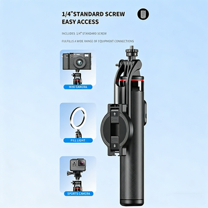 Trípode Magnético de Aleación de Aluminio de 1.3M para Selfies con Rotación de 360° °   Trípode para Teléfono con Palo Selfie para Grabación Horizontal y Vertical de Videos - Product Image 5